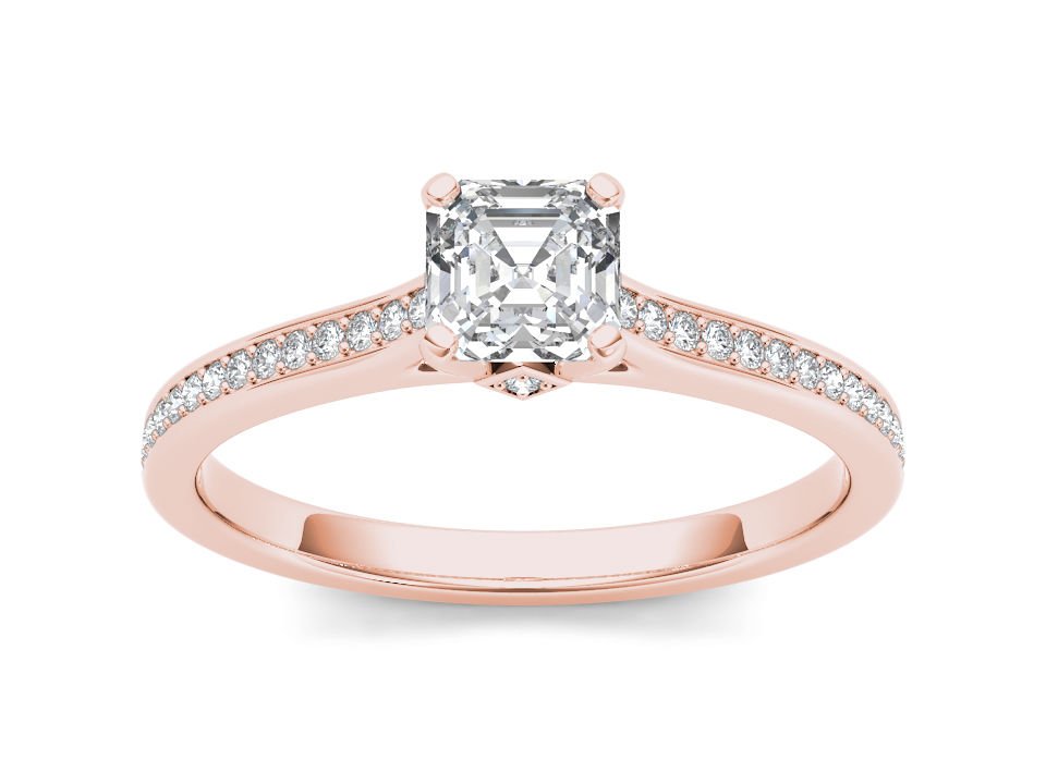 14k Rose Gold 0.75 Ct Round Cut Diamond Classic Solitaire Engagement Ring HI I2
