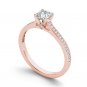14k Rose Gold 0.75 Ct Round Cut Diamond Classic Solitaire Engagement Ring HI I2