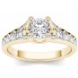 Solid 14k Yellow Gold 0.75 Ct Round Cut Diamond Classic Solitaire Engaement Ring