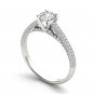 Solid 14k White Gold 1.00 Ct Round Cut Diamond Solitaire Engaement Ring HI I2