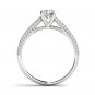 Solid 14k White Gold 1.00 Ct Round Cut Diamond Solitaire Engaement Ring HI I2