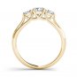 14K Yellow Gold 1.00 Ct Natural Round Cut Diamond Three Stone Engagement Ring HI