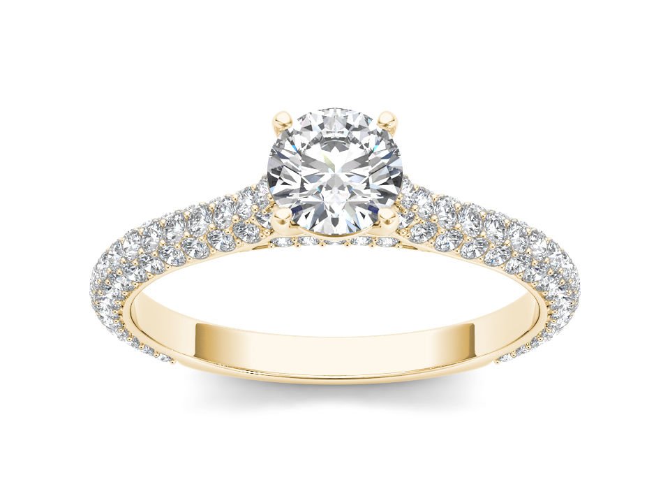 14k Yellow Gold 1.25Ct Round Cut Diamond Classic Solitaire Engagement Ring HI I2