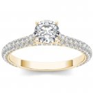 14k Yellow Gold 1.25Ct Round Cut Diamond Classic Solitaire Engagement Ring HI I2