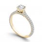 14k Yellow Gold 1.25Ct Round Cut Diamond Classic Solitaire Engagement Ring HI I2