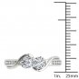 Solid 10K White Gold 0.75 Ct Round Cut Diamond Two Stone Engagement Ring