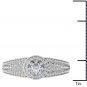 Real 14K White Gold 1.00 Ct Natural Round Cut Diamond Halo Engagement Ring HI I2