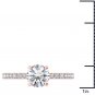 14K Rose Gold 0.75 Ct Round Cut Diamond Classic Solitaire Engagement Ring HI