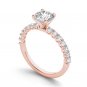 14K Rose Gold 0.998 Ct Round Cut Diamond Classic Solitaire Engagement Ring HI
