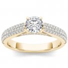 14k Yellow Gold 1.00 Ct Round Cut Diamond Classic Solitaire Engagement Ring