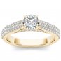 14k Yellow Gold 1.00 Ct Round Cut Diamond Classic Solitaire Engagement Ring