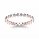 1.00 Ct Round Cut Diamond Women's Eternity Band in 14k Rose Gold (H-I, I2) 1.00 Ct Round Cut Diamond Women's Eternity Band in 14k Rose Gold (H-I, I2)