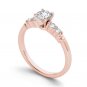 Solid 14k Rose Gold 0.75 Ct Round Cut Diamond Classic Engagement Ring HI I2