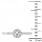 14k White Gold 0.50 Ct Natural Round Cut Diamond Halo Engagement Ring HI I2