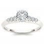 14k White Gold 0.75 Ct Round Cut Diamond Classic Solitaire Engagement Ring I2