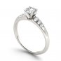 14k White Gold 0.75 Ct Round Cut Diamond Classic Solitaire Engagement Ring I2