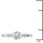Solid 14k White Gold 0.75 Ct Round Cut Diamond Classic Engagement Ring HI I2