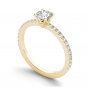 Solid 14K Yellow Gold 0.75 Ct Natural Diamond Classic Solitaire Engagement Ring