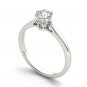 14K White Gold 0.75 Ct Natural Round Cut Diamond Solitaire Engagement Ring HI I2
