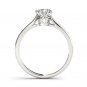 14K White Gold 0.75 Ct Natural Round Cut Diamond Solitaire Engagement Ring HI I2
