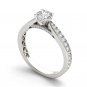 Solid 14k White Gold 1.00 Ct Round Cut Diamond Classic Solitaire Engagement Ring