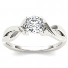 14K White Gold 0.50 Ct Natural Round Cut Diamond Solitaire Engagement Ring HI I2 14K White Gold 0.50 Ct Natural Round Cut Diamond Solitaire Engagement Ring HI I2