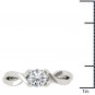 14K White Gold 0.50 Ct Natural Round Cut Diamond Solitaire Engagement Ring HI I2