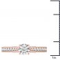 14K Rose Gold 1 Ct Natural Round Cut Diamond Clssic Solitaire Engagement Ring