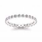 1.00 Ct Round Cut Diamond Women's Eternity Band in 14k White Gold (H-I, I2)