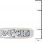14k White Gold 1.00 Ct Round Diamond Five Stone Men's Wedding Band Ring HI I2