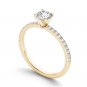 14K Yellow Gold 0.75 Ct Round Cut Diamond Clssic Solitaire Engagement Ring HI I2