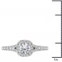 Solid 14K White Gold 1.00 Ct Natural Round Cut Diamond Halo Engagement Ring I2