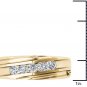 14k Yellow Gold 0.62 Ct Round Diamond Five Stone Men's Wedding Band Ring HI I2