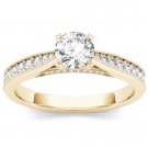 14K Yellow Gold 1 Ct Natural Round Cut Diamond Classic Solitaire Engagement Ring 14K Yellow Gold 1 Ct Natural Round Cut Diamond Classic Solitaire Engagement Ring