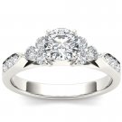 14K White Gold 1.00 Ct Round Cut Diamond Classic Solitaire Engagement Ring I2