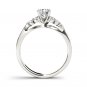 14K White Gold 1.00 Ct Round Cut Diamond Classic Solitaire Engagement Ring I2