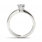 14k White Gold 0.75 Ct Round Cut Diamond Six Prong Solitaire Engagement Ring