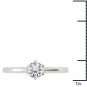 14k White Gold 0.75 Ct Round Cut Diamond Six Prong Solitaire Engagement Ring