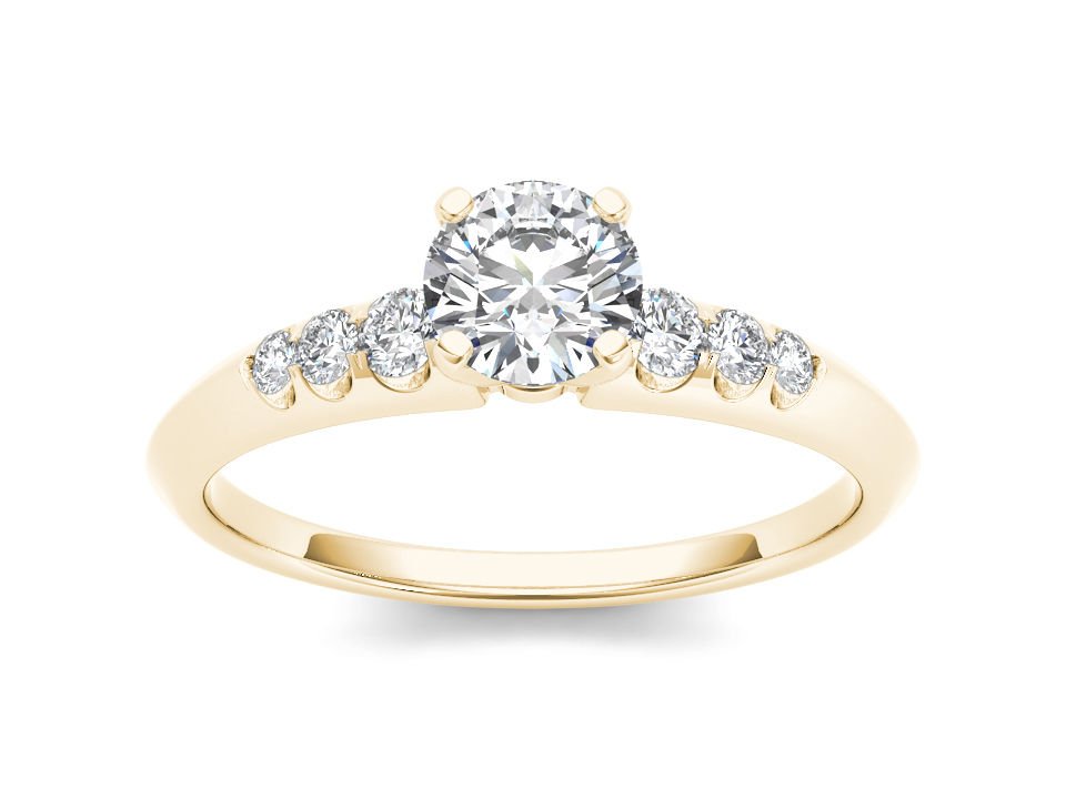 14k Yellow Gold 0.75 Ct Round Cut Diamond Classic Solitaire Engagement Ring I2