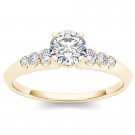 14k Yellow Gold 0.75 Ct Round Cut Diamond Classic Solitaire Engagement Ring I2