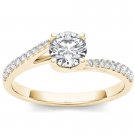 14K Yellow Gold 1.00 Ct Round Cut Diamond Classic Solitaire Engagement Ring
