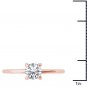 Solid 14k Rose Gold 0.75 Ct Round Cut Diamond Solitaire Engagement Ring HI I2