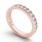 Solid 14k Rose Gold 1.00 Ct Natural Round Cut Diamond Wedding Band Ring HI I2