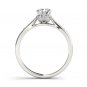 Genuine 14K White Gold 0.75 Ct Natural Round Cut Diamond Classic Engagement Ring