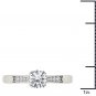 Genuine 14K White Gold 0.75 Ct Natural Round Cut Diamond Classic Engagement Ring