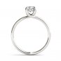 Solid 14k White Gold 0.75 Ct Round Cut Diamond Solitaire Engagement Ring HI I2