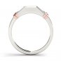 14k Rose Gold 0.50 Ct Round Cut Diamond Five Stone Men's Wedding Band Ring HI