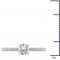 14K White Gold 0.75 Ct Round Cut Diamond Clssic Solitaire Engagement Ring HI I2