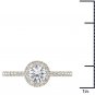 Solid 14K Yellow Gold 0.75 Ct Natural Round Cut Diamond Halo Engagement Ring HI