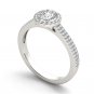 Genuine 14K White Gold 1 Ct Natural Round Cut Diamond Halo Engagement Ring I2